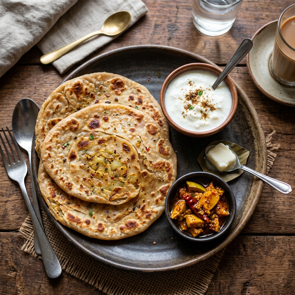 Aloo Paratha Breakfast